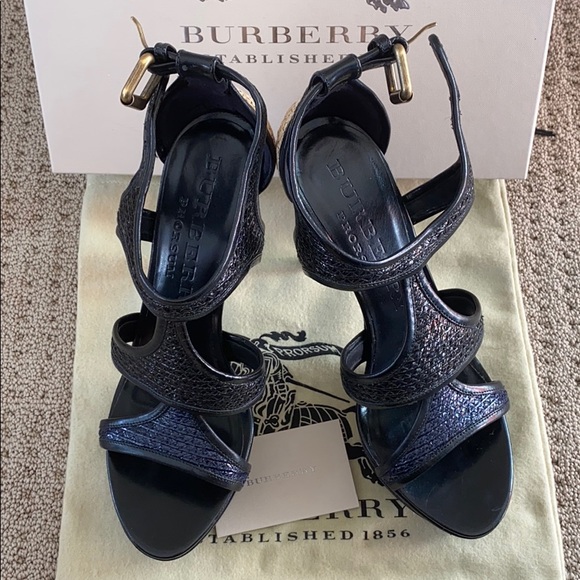 Burberry Prorsum Raffia Patent Heels - Picture 2 of 5